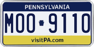 PA license plate MOO9110