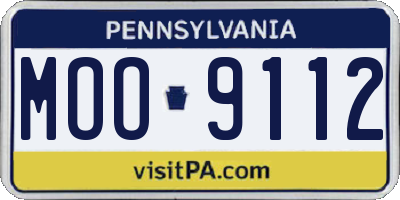 PA license plate MOO9112