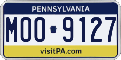 PA license plate MOO9127