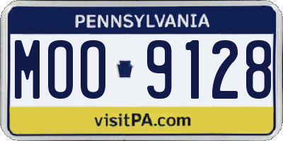 PA license plate MOO9128