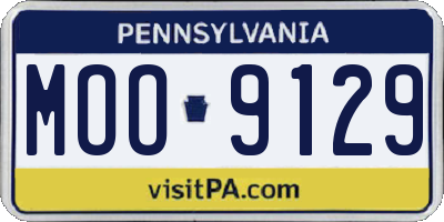 PA license plate MOO9129