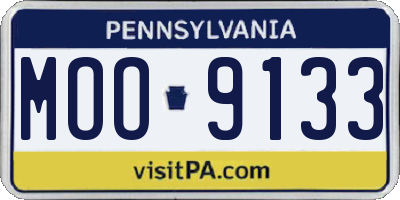PA license plate MOO9133