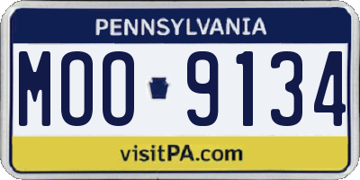PA license plate MOO9134