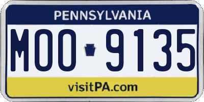 PA license plate MOO9135