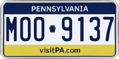 PA license plate MOO9137