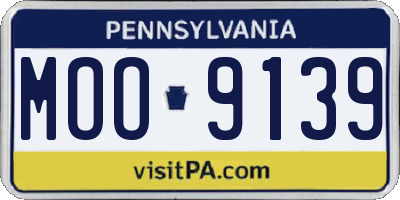 PA license plate MOO9139