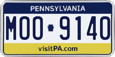 PA license plate MOO9140