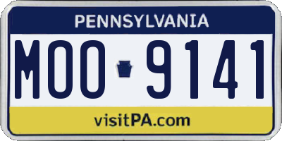 PA license plate MOO9141