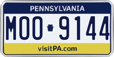 PA license plate MOO9144