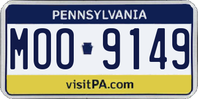PA license plate MOO9149