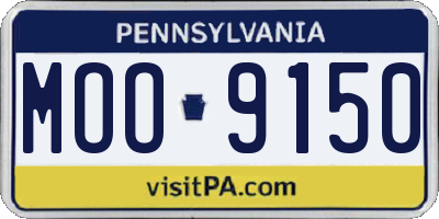 PA license plate MOO9150