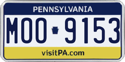 PA license plate MOO9153
