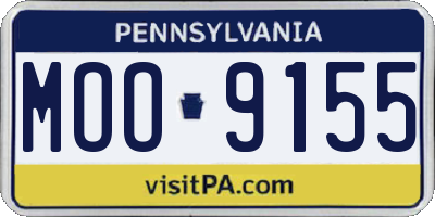 PA license plate MOO9155