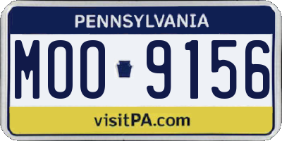 PA license plate MOO9156