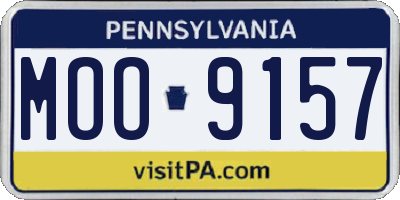 PA license plate MOO9157