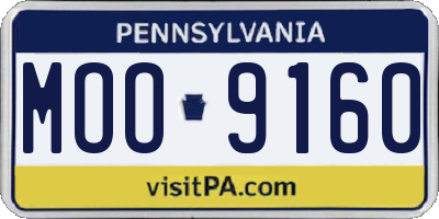 PA license plate MOO9160