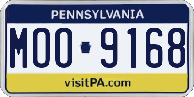PA license plate MOO9168