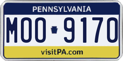 PA license plate MOO9170