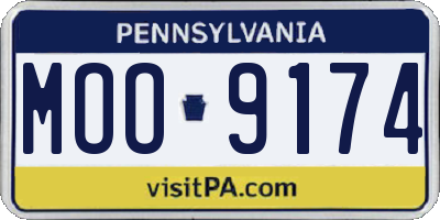 PA license plate MOO9174