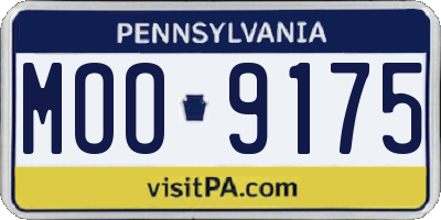 PA license plate MOO9175