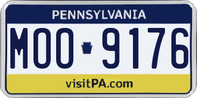 PA license plate MOO9176