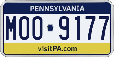 PA license plate MOO9177