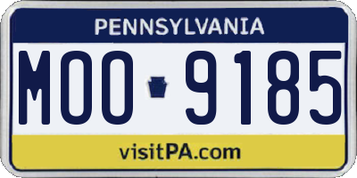 PA license plate MOO9185