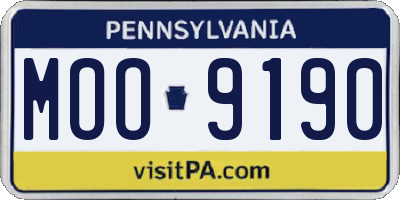 PA license plate MOO9190