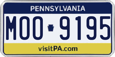 PA license plate MOO9195