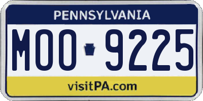 PA license plate MOO9225