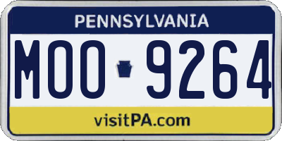 PA license plate MOO9264