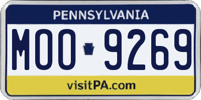 PA license plate MOO9269