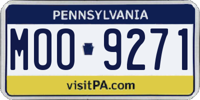 PA license plate MOO9271