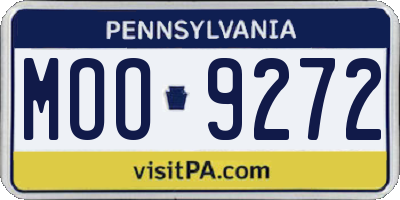 PA license plate MOO9272