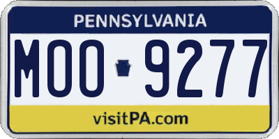 PA license plate MOO9277