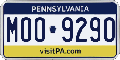 PA license plate MOO9290