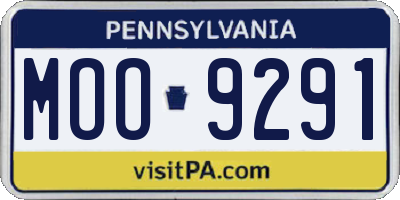 PA license plate MOO9291