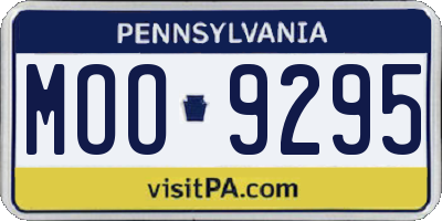 PA license plate MOO9295