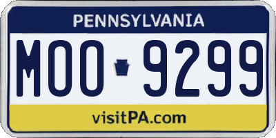 PA license plate MOO9299
