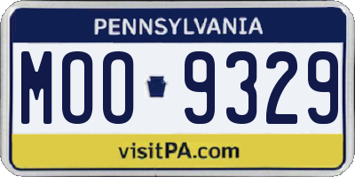 PA license plate MOO9329