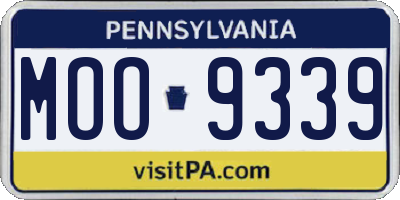 PA license plate MOO9339