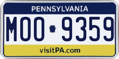 PA license plate MOO9359