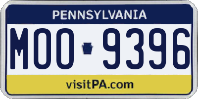 PA license plate MOO9396