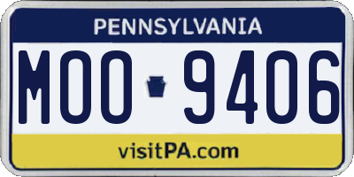 PA license plate MOO9406