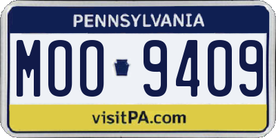 PA license plate MOO9409