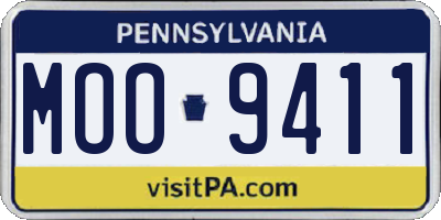 PA license plate MOO9411