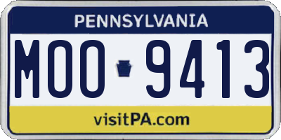 PA license plate MOO9413