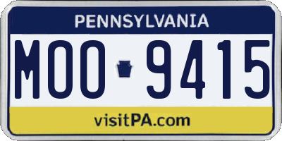 PA license plate MOO9415
