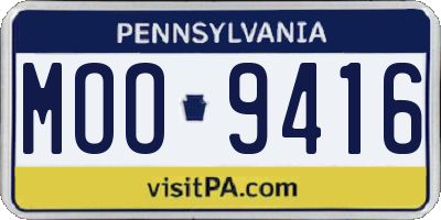 PA license plate MOO9416