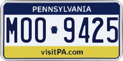 PA license plate MOO9425